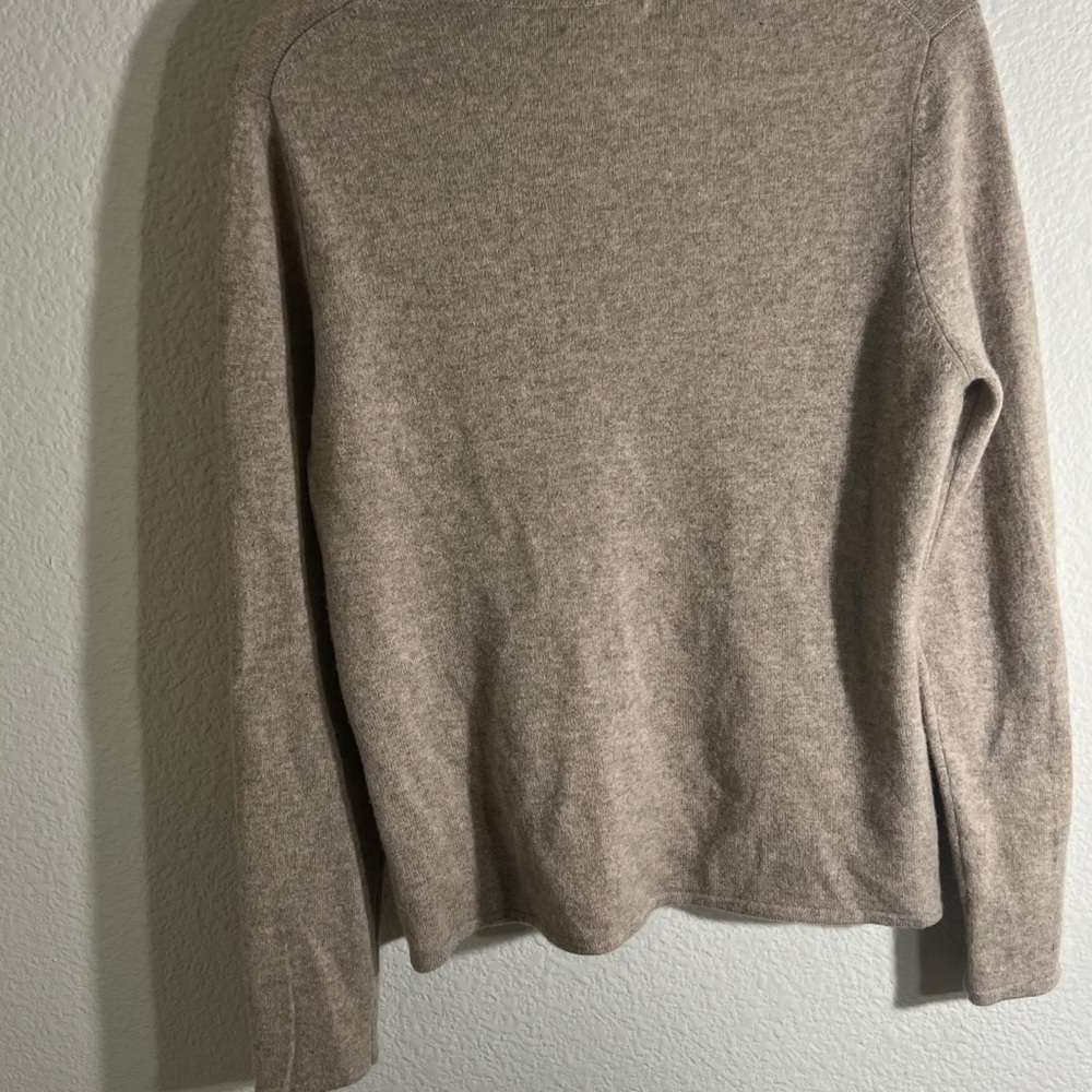 Simply Cashmere 100% cashmere Turtleneck Sweater XL Cream soft girl luxury fall - Picture 6 of 7